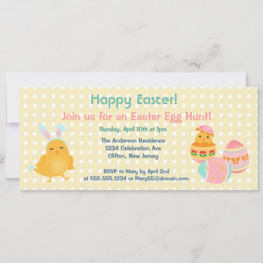 Joyeuses pousses de Pâques Invitation à la chasse  (Devant)