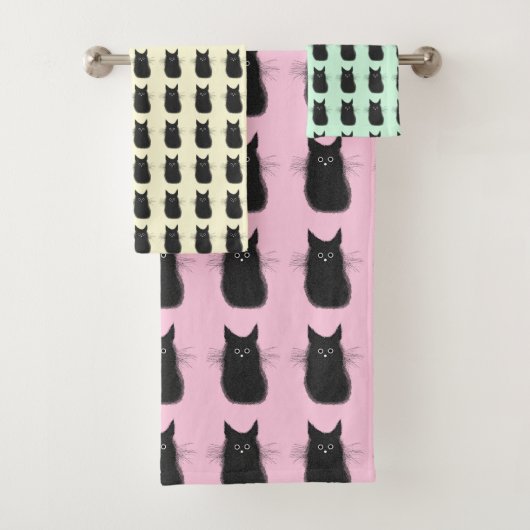 Joyeuses serviettes de chat miow (En situation)