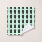 Joyeuses serviettes de chat miow (Gant de toilette)