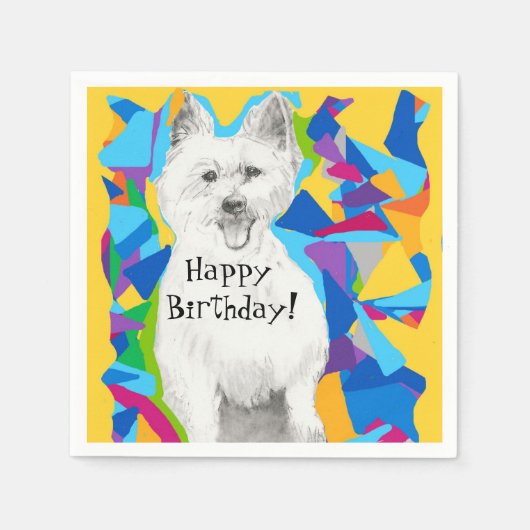 Joyeuses serviettes en papier d'anniversaire (Devant)