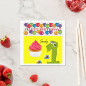 Joyeuses serviettes en papier d'anniversaire (En situation)