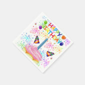 Joyeuses serviettes en papier d'anniversaire (Coin)