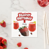 Joyeuses serviettes en papier d'anniversaire (En situation)