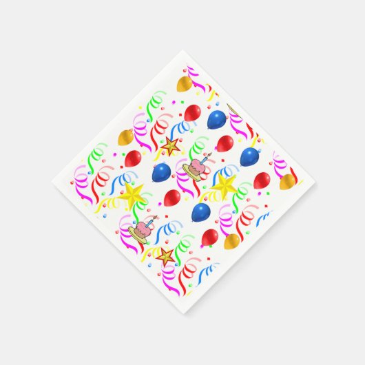 Joyeuses serviettes en papier d'anniversaire (Coin)