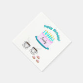 Joyeuses serviettes en papier d'anniversaire (Coin)