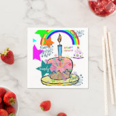 Joyeuses serviettes en papier d'anniversaire (En situation)