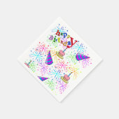 Joyeuses serviettes en papier d'anniversaire (Coin)