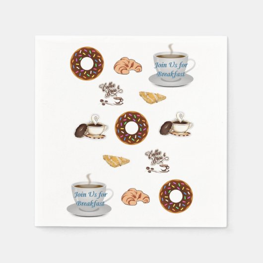 Joyeuses serviettes en papier d'anniversaire, beig (Devant)