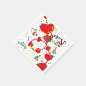 Joyeuses serviettes en papier d'anniversaire, Coeu (Coin)