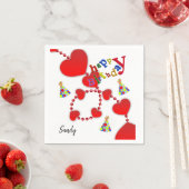 Joyeuses serviettes en papier d'anniversaire, Coeu (En situation)