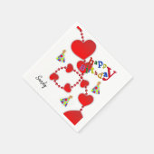 Joyeuses serviettes en papier d'anniversaire, Coeu (Coin)