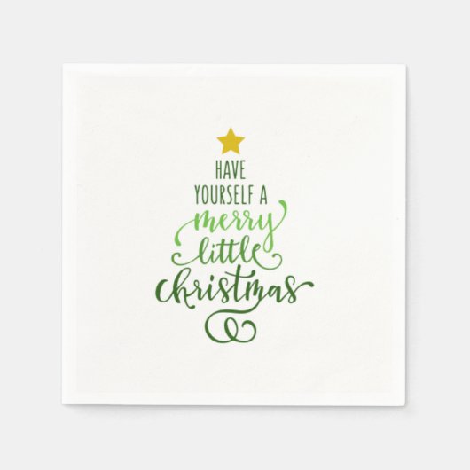 Joyeuses serviettes en papier de Noël (Devant)