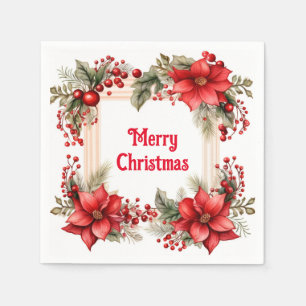 Joyeuses serviettes en papier de Noël