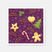 Joyeuses serviettes en papier de Noël (Devant)