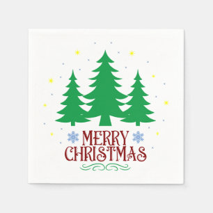 Joyeuses serviettes en papier de Noël