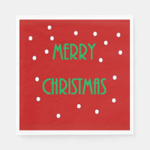 Joyeuses serviettes en papier de Noël