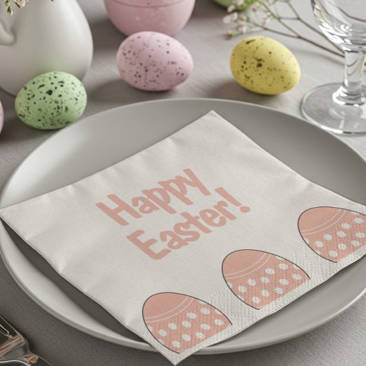 Joyeuses serviettes en papier de Pâques