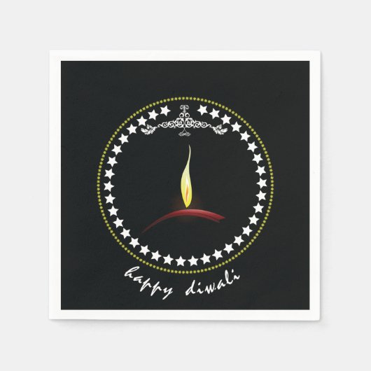 Joyeuses serviettes en papier Diwali (Devant)