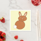 Joyeuses serviettes en papier lapin de Pâques (En situation)