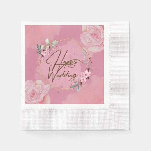 Joyeuses serviettes en papier Mariage (Devant)