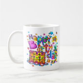 Joyeuses tasses de gâteau d'anniversaire (Gauche)