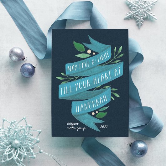 Joyeuses Tidings | Carte Hanoukka d'entreprise