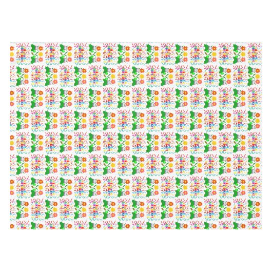 Joyeuses tortues nappes d'anniversaire (Devant (Horizontal))