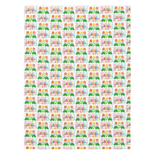 Joyeuses tortues nappes d'anniversaire (Devant)