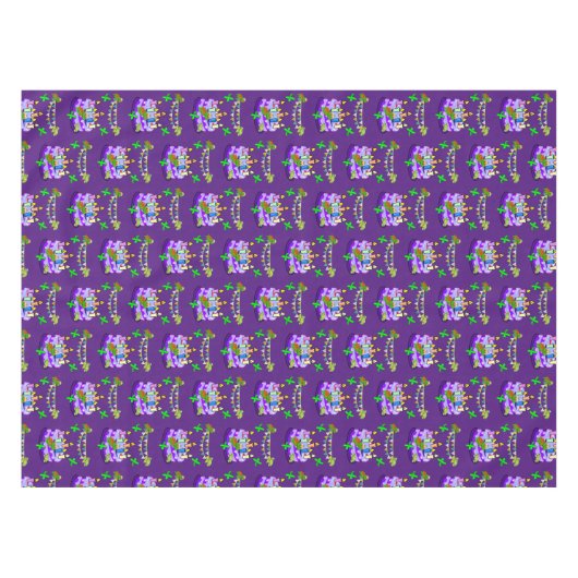 Joyeuses tortues nappes d'anniversaire (Devant (Horizontal))