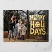 Joyeuses vacances amusant mignon une famille photo (Recto)