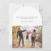 Joyeuses vacances Arch Photo Noël Carte de vacance (Dos)