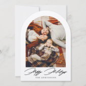 Joyeuses vacances Arch Photo Noël Carte de vacance (Devant)