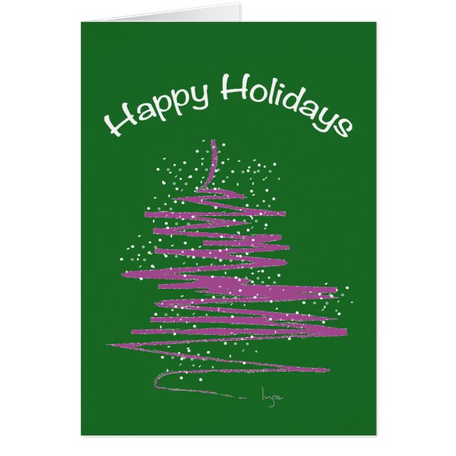 Joyeuses vacances avec arbre personnalisé (Devant)