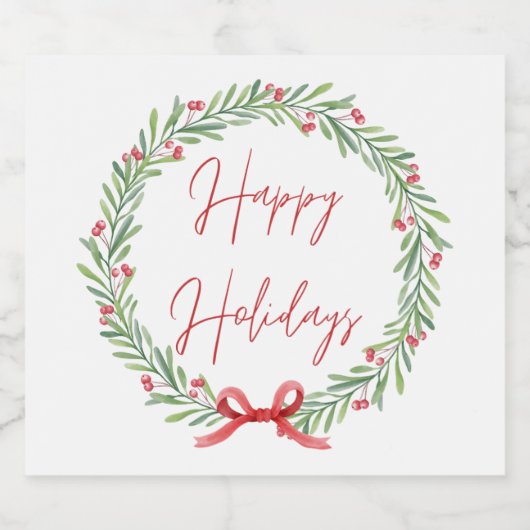 Joyeuses vacances Bière Étiquette (Étiquettes simples)