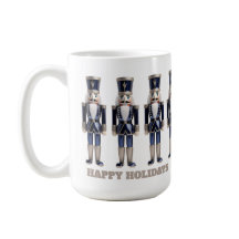 Joyeuses vacances Blue et Silver Nutcrackers Mug