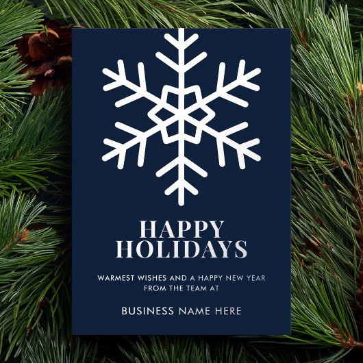 Joyeuses vacances Blue Snowflake Business