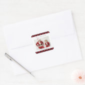 Joyeuses vacances Buffalo Plaid Stickers Étiquette (Enveloppe)