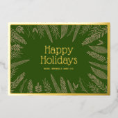 Joyeuses vacances Cadre de verdure Entreprise Noël (Recto)