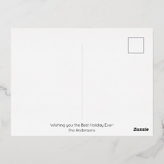 Joyeuses vacances calligraphie violet et diamants (Verso)