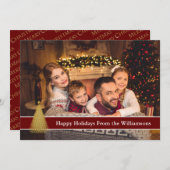 Joyeuses vacances Carte complète Photo Gold Christ (Devant / Derrière)