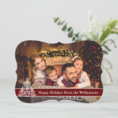 Joyeuses Vacances Carte complète Photo White Tree  (Debout devant)