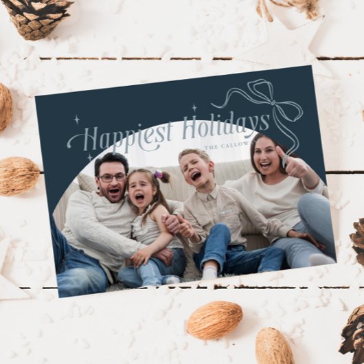Joyeuses vacances Carte de Noël Bleu
