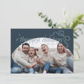 Joyeuses vacances Carte de Noël Bleu (Debout devant)