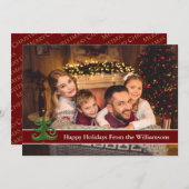 Joyeuses Vacances Carte Pleine Photo Avec Arbre Mo (Devant / Derrière)