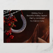 Joyeuses vacances Cheval et fer à cheval Apparteme (Verso)