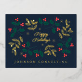 Joyeuses vacances de Noël moderne Holly Berries (Recto)