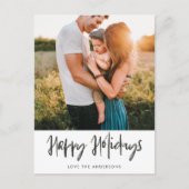 Joyeuses vacances Décontracté écriture main carte (Devant)