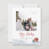 Joyeuses Vacances d'hiver Carte cadeau de vacances (Devant)