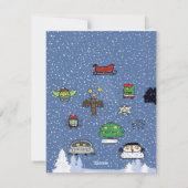 Joyeuses vacances Doodle Jump Carte de voeux (Dos)