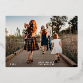 Joyeuses Vacances d'or Pressé Lettres Photo (Recto)